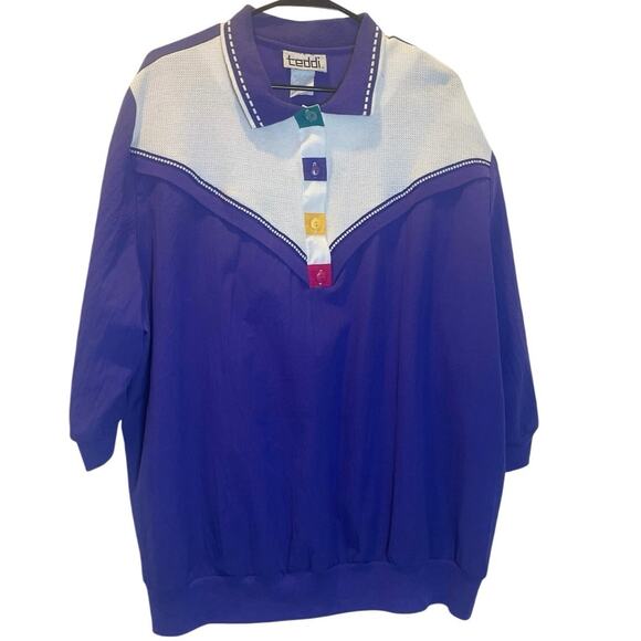 VTG 80’s Teddi Track Suit Set Oufit Pants/Top windbreaker Sz 2xl Retro Iconic - Picture 2 of 16